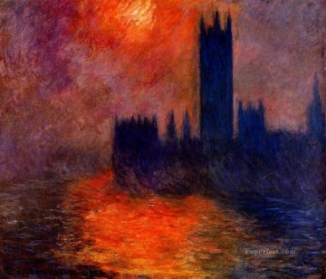 Casas del Parlamento Atardecer II Claude Monet Pinturas al óleo